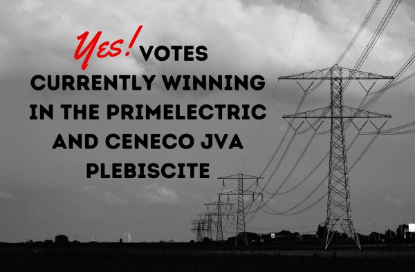 YES Votes Currently Winning In The Primelectric And CENECO JVA Plebiscite