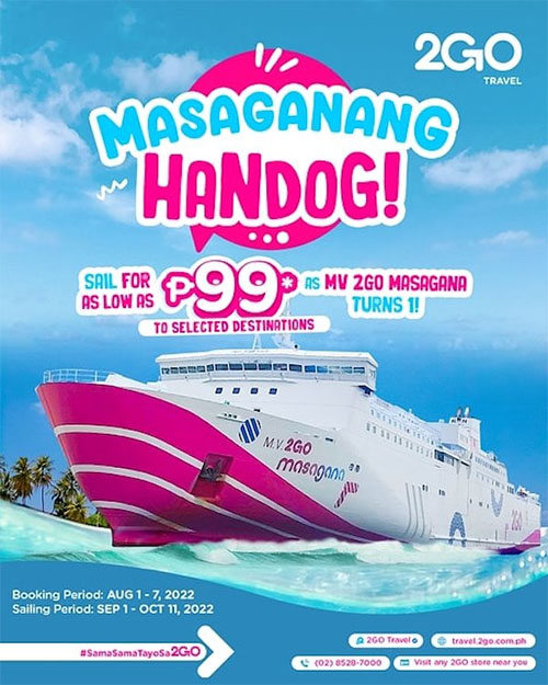 2GO's Most Modern Vessel Turns 1 With A Php99 Sea Sale