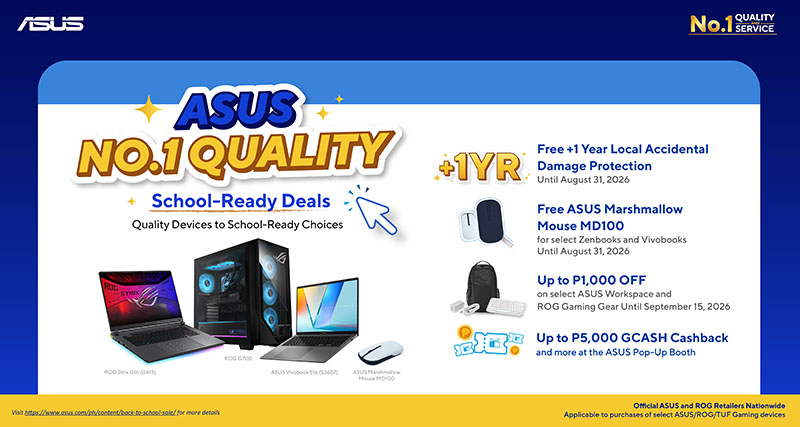 ASUS No. 1 Quality, School-Ready Deals: Yours To Enjoy Until September 15, 2026