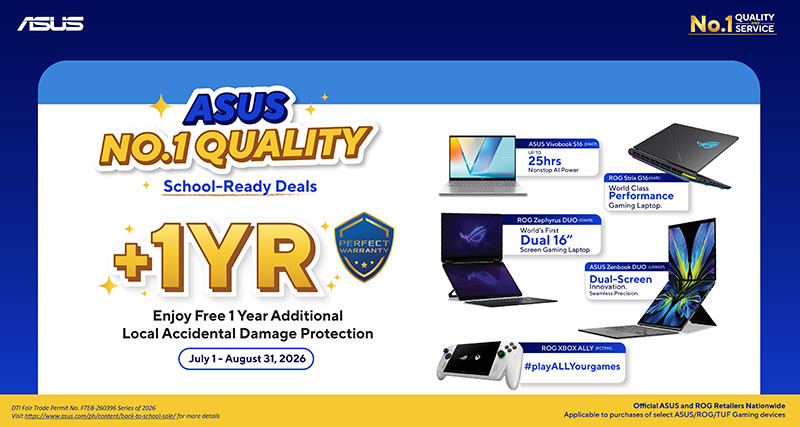 ASUS No. 1 Quality, School-Ready Deals: Yours To Enjoy Until September 15, 2026