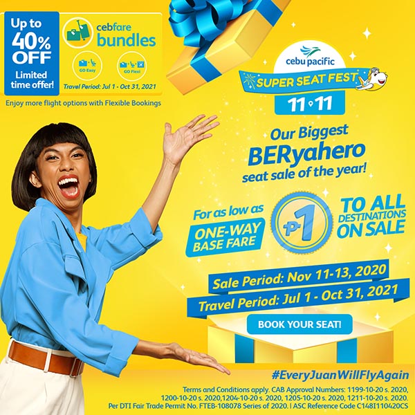 Catch Piso Fare Flights At Cebu Pacific's Biggest BERyahero Seat Sale