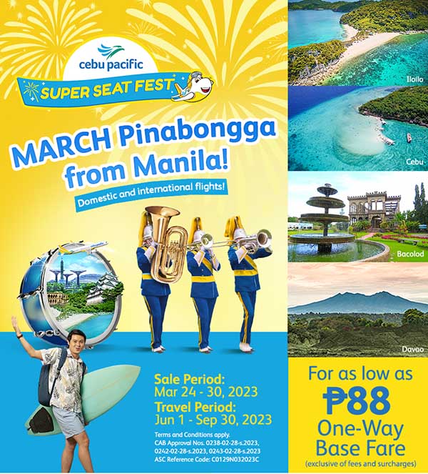 Fly To And From Manila For As Low As Php 88 With Cebu Pacific's Special Seat Sale