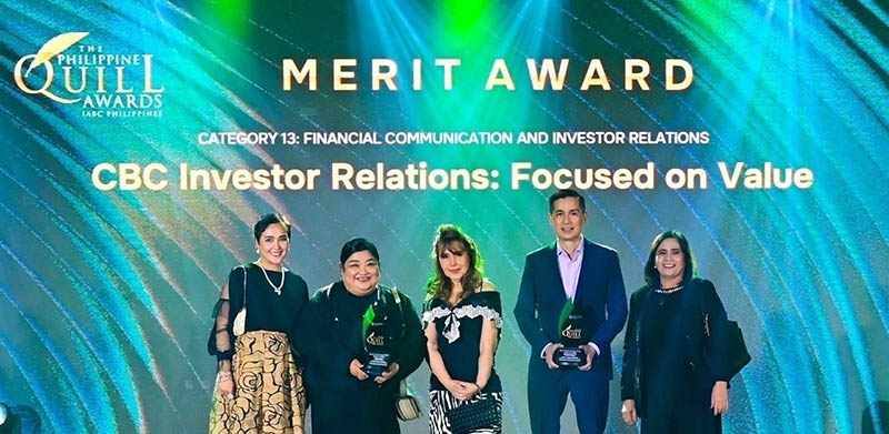 Chinabank Wins Quill Awards For Investor Relations Program And Beauty Queen Campaign For My CBC