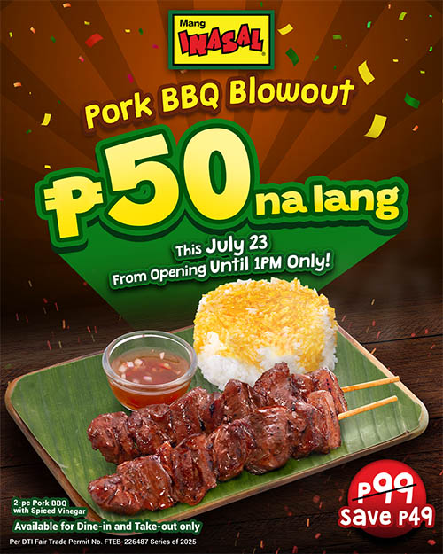 Get Ready For Mang Inasal's Pork BBQ Blowout On July 23