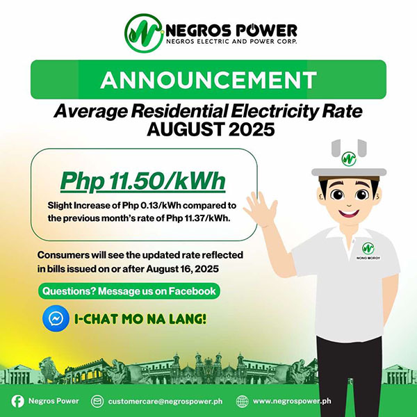 Negros Power Keeps Rate Increase Minimal Amid Rising Generation Costs
