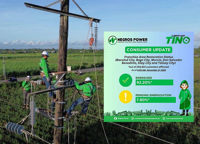 Negros Power Nears Full Restoration In Bacolod As Post-Typhoon Recovery Accelerates