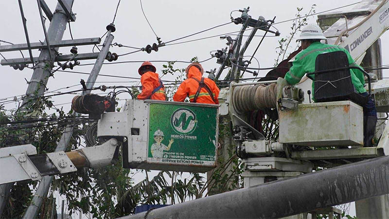 Negros Power Races To Restore Electricity Across Central Negros After Super Typhoon Tino