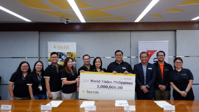 Sun Life Foundation Bolsters World Vision Philippines' Disaster Response Program With PHP 1M Donation