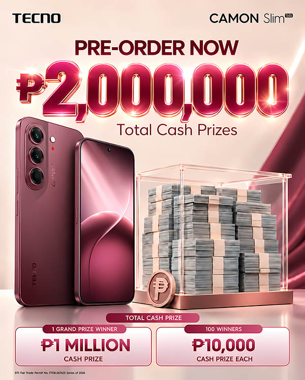 TECNO CAMON Slim 5G Pre-Order In The Philippines Offers ₱2M Cash Prize Pool, Free MagBadge And Up To ₱3,000 Off