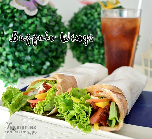 Buffalo Wings Chicken Wrap - Yummy Cupcakes and Sandwiches at Bacolod Cupcake Cafe, Inc.