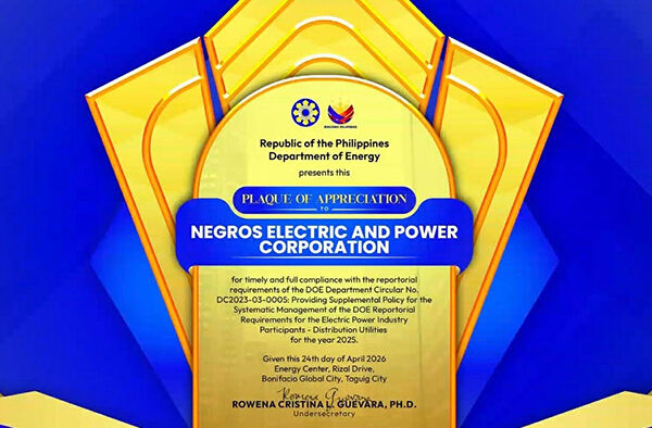DOE Recognizes MORE Power And Negros Power For Full Compliance And Industry Transparency